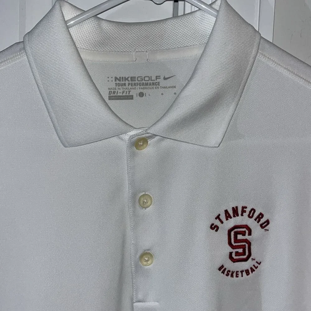 Nike Stanford Cardinals Basketball Team Issue Tour Performance Golf Polo Shirt